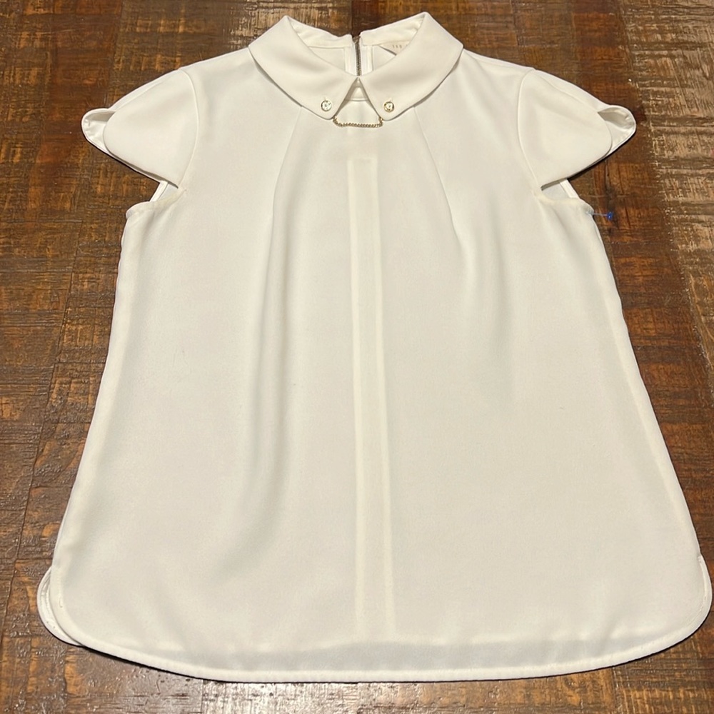 Ted Baker Size 1 Gorgeous White Blouse